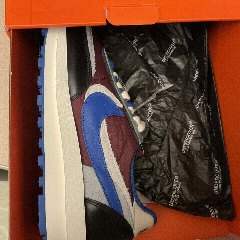 New! Mens Nike LD Waffle SU LDWAFFLE Sacai Undercover Night Maroon Royal. SZ 11M - Picture 11 of 11